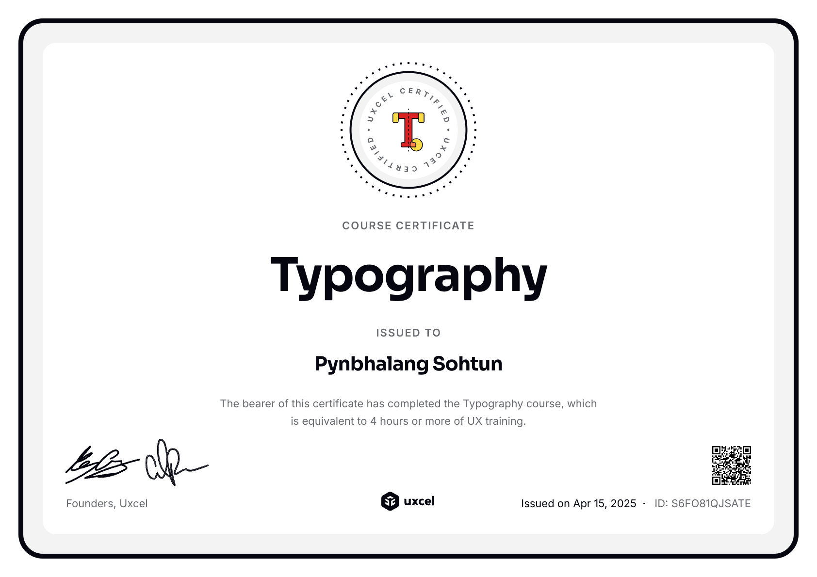 Pynbhalang Sohtun's certificate